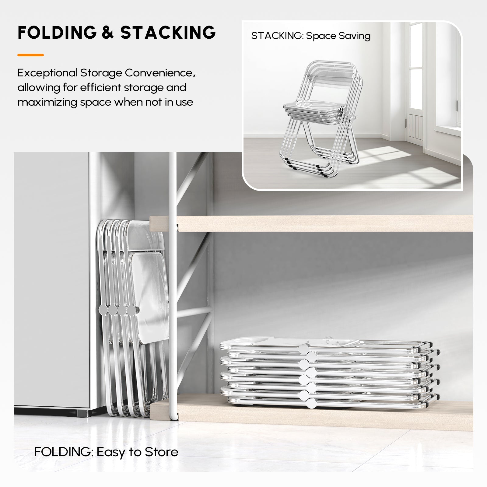 2pcs Foldable Patio Plastic Folding Chairs